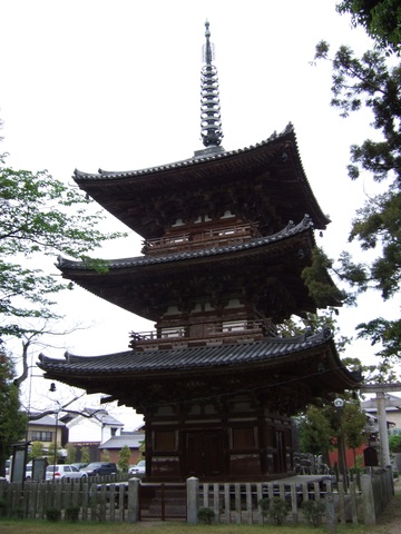 重要文化財・百濟寺三重塔の写真の写真