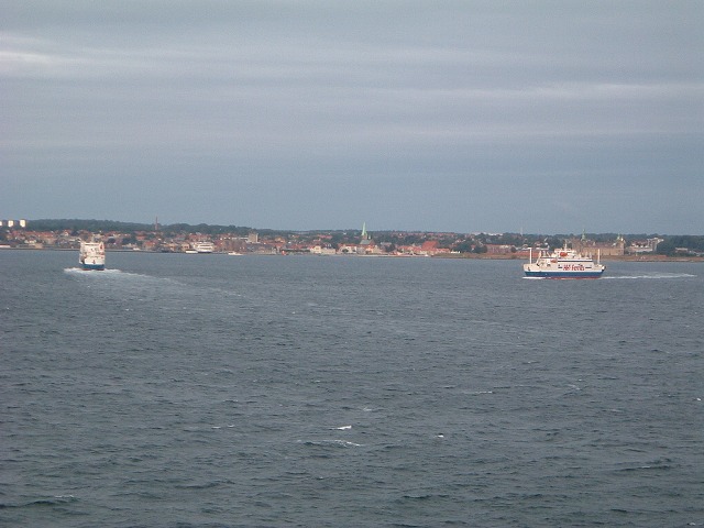 船(DFDS)・ヘルシンオアの町の写真の写真