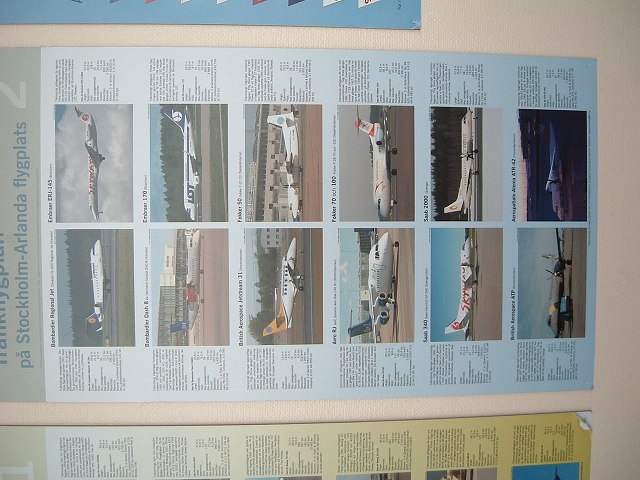 ストックホルム空港・空港に出入りする飛行機の説明図１の写真の写真