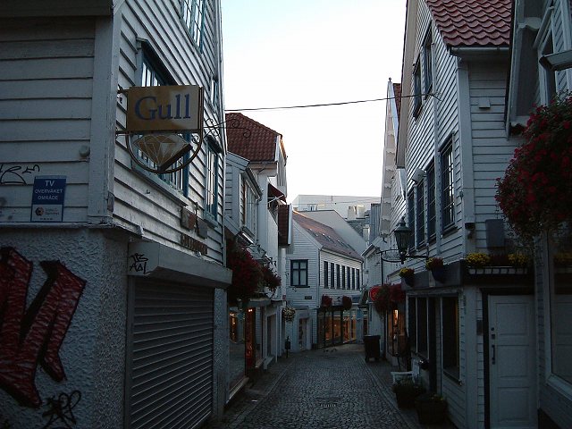 スタバンガー・白壁で統一された旧市街の写真の写真