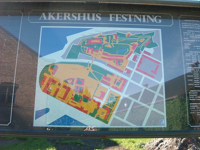 オスロ・アーケシュフース城の場内案内図の写真の写真