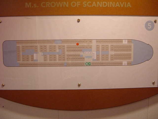 船(DFDS)・船内案内図の写真の写真