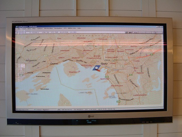 船(DFDS)・現在の位置をあらわす地図の写真の写真