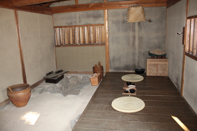 一乗谷・復元地区・武家屋敷の台所の写真の写真