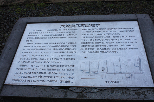 特別史跡・一乗谷朝倉氏遺跡・大規模武家屋敷群の説明図の写真の写真