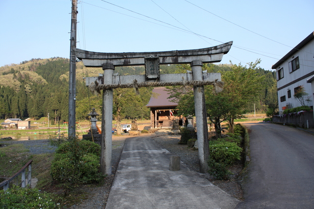 特別史跡・一乗谷朝倉氏遺跡・神明神社の鳥居の写真の写真