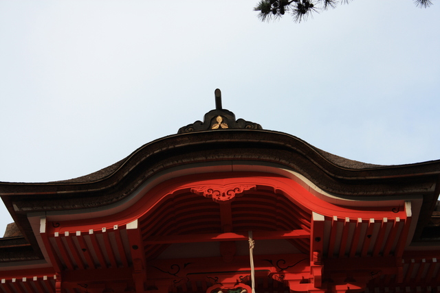 日御碕神社・神の宮(上の宮)拝殿の屋根の写真の写真