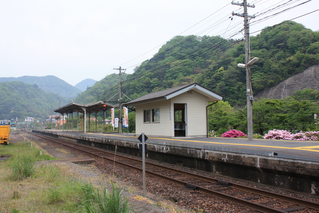 温泉津駅のホームの写真の写真