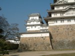 世界遺産・特別史跡・姫路城・西小天守は土台が建物と同じくらいの高さ