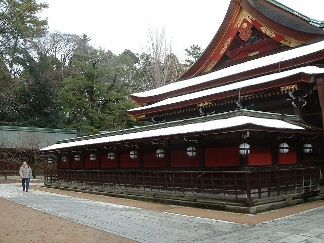 京都・北野天満宮・本殿と透塀の写真の写真