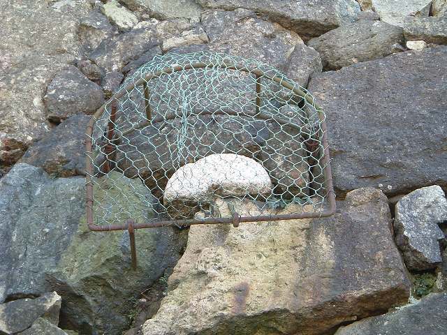世界遺産・特別史跡・姫路城・貧しい老婆が寄付した石臼といわれる「姥が石」の写真の写真