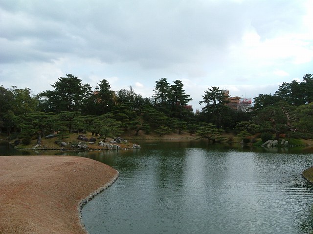 高松・特別名勝・栗林公園・庭園・池の写真の写真