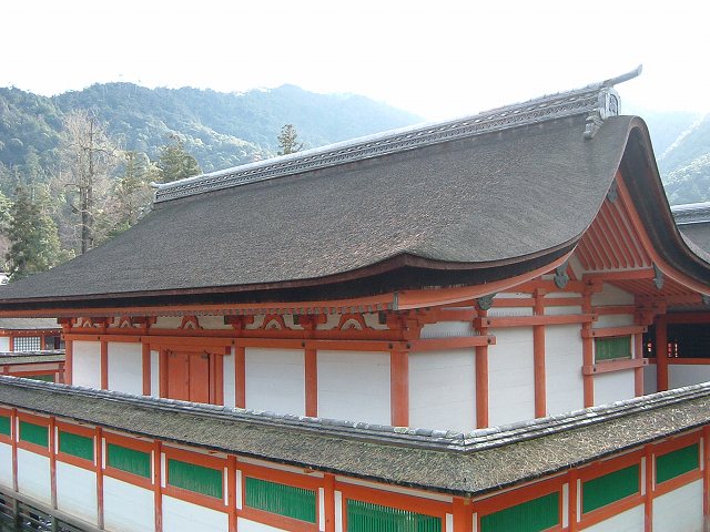 世界遺産・宮島・厳島神社摂社客神社・本殿、幣殿、拝殿の写真の写真