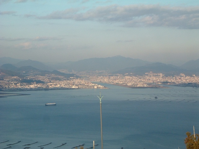 世界遺産・宮島・弥山・対岸の本州の写真の写真