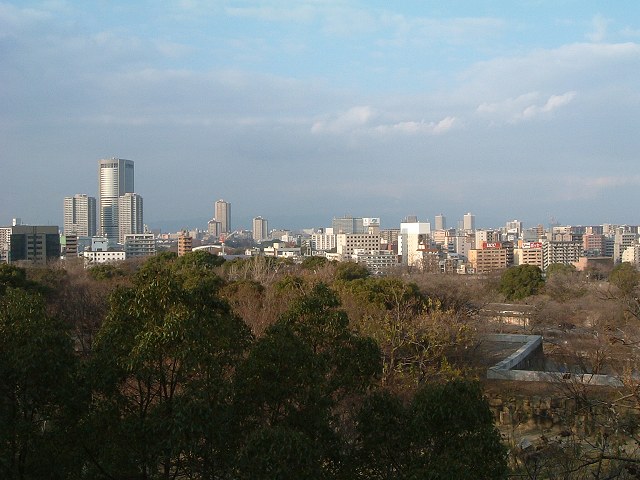 特別史跡・大阪・大阪城・高台からは大阪の町並みが見えるの写真の写真