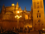 世界遺産・セビリア・ライトアップされた大聖堂