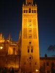 世界遺産・セビリア・ライトアップされたヒラルダの塔
