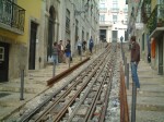 リスボン・ケーブルカーの線路