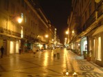 リスボン・夜のオウロ通り
