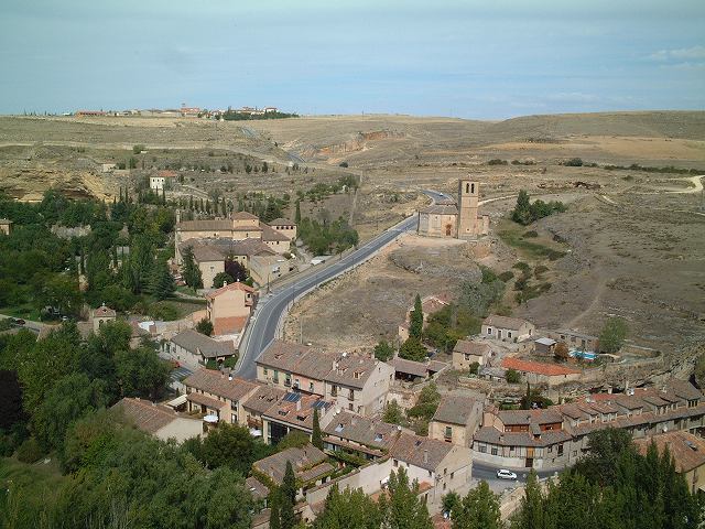 世界遺産・セゴビア・アルカサスから見るラ・ベラ・クルス教会方面の写真の写真