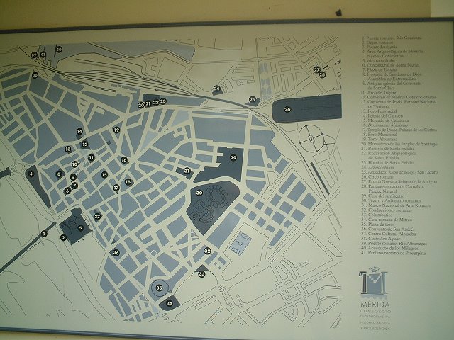 世界遺産・メリダ・遺跡地図の写真の写真