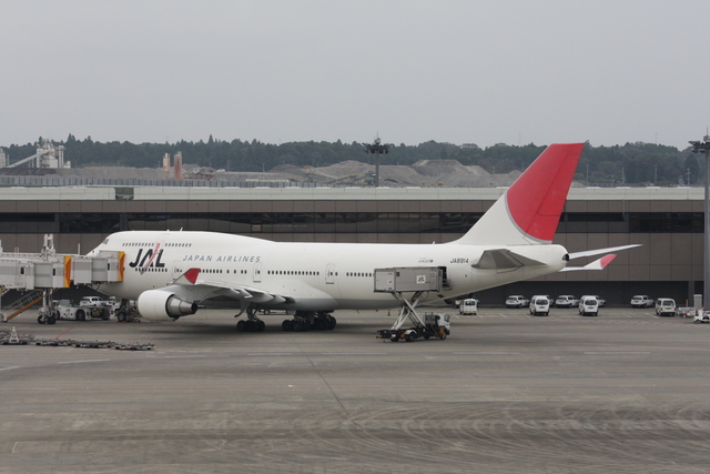 JAL・B747-400・駐機中の写真の写真