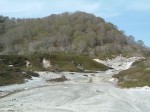霊場恐山・上のほうから硫黄分が流れてくる