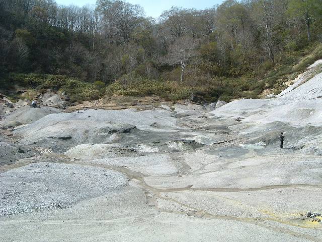 霊場恐山・緑が突然灰色に変わるの写真の写真