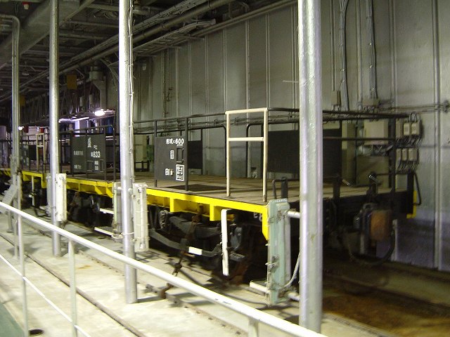 青森・青函連絡船・八甲田丸・車輌を連絡船に押し込む際に使われたヒ６００の写真の写真