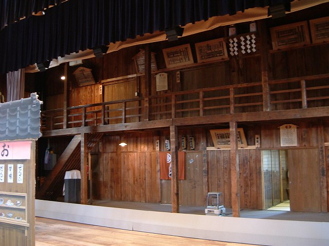 小坂・康楽館・楽屋から通じる舞台裏の写真の写真