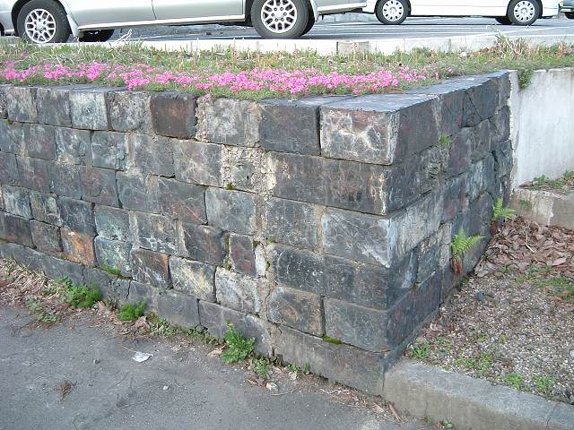 阿仁・レンガでできた花壇の写真の写真