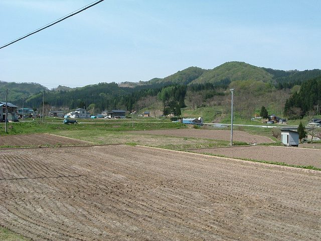 羽後町・畑と山の写真の写真