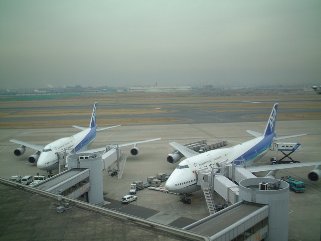 全日空・ジャンボが並ぶの写真の写真