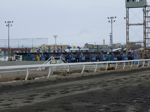 北海道遺産・ばんえい競馬・ゲートイン完了の写真の写真