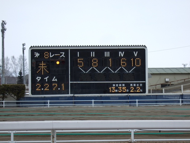 北海道遺産・ばんえい競馬・第8レースの結果の写真の写真