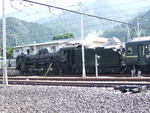 蒸気機関車(SL)のC58・熊谷に向けて出発を待つ