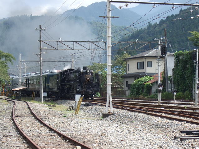 蒸気機関車(SL)のC58・三峰口駅にやってくるの写真の写真