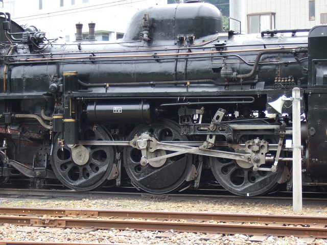 蒸気機関車(SL)のC58・動輪の拡大の写真の写真