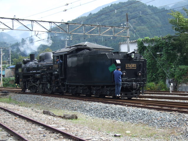 蒸気機関車(SL)のC58・後ろ向きに走るときは後ろに乗るの写真の写真