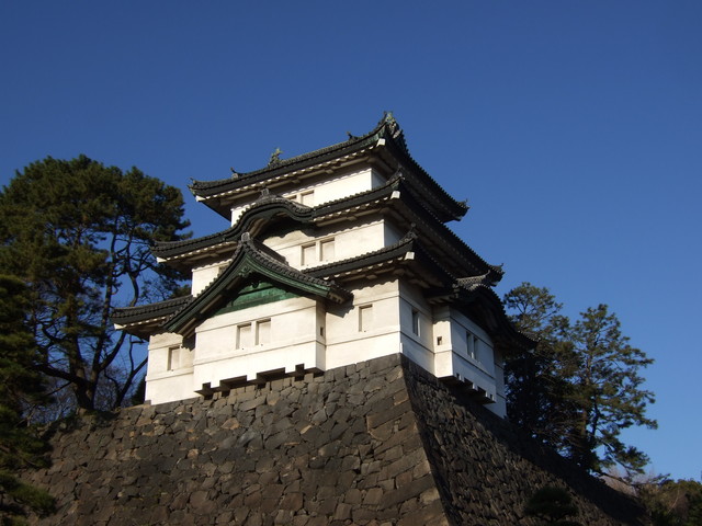 江戸城跡・西の丸・角度を変えてみる富士見櫓の写真の写真