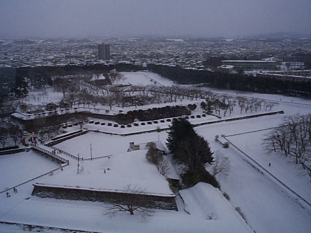 特別史跡・北海道遺産・五稜郭跡・半月堡(手前)と稜堡(奥)の写真の写真