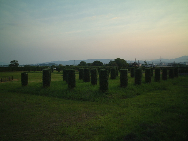 特別史跡・平城宮跡・日が暮れて暗くなるの写真の写真