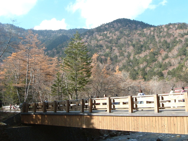 特別名勝・特別天然記念物・上高地・ところどころに橋が架かっているの写真の写真