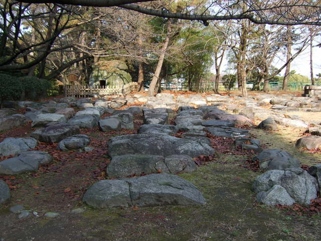特別史跡・名古屋城跡・天守閣の基礎石の写真の写真