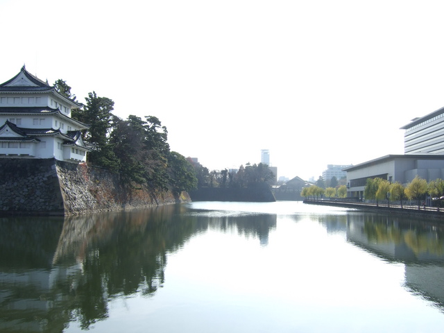 特別史跡・名古屋城跡・西北隅櫓から見る南側の外堀の写真の写真