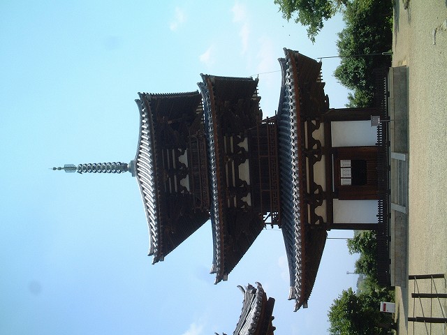 世界遺産・国宝・法隆寺地域の仏教建造物・法起寺三重塔の写真の写真