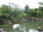 世界遺産・二条城・特別名勝・二条城二之丸庭園・島には橋がかかる