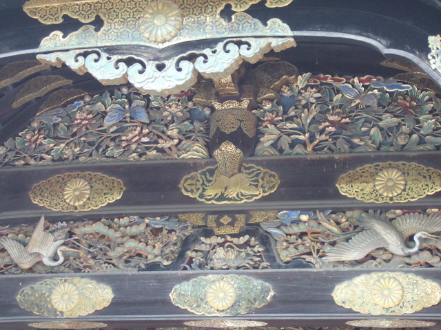 世界遺産・二条城・二の丸御殿唐門の屋根の拡大の写真の写真
