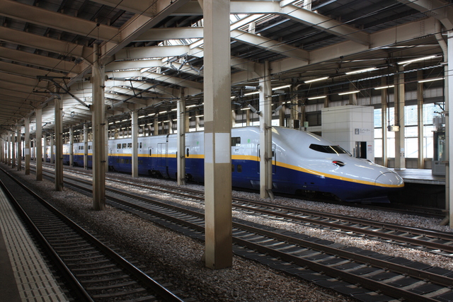 越後湯沢駅に停車するE4系の写真の写真