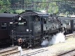 蒸気機関車(SL)のC11 190・蒸気を放出